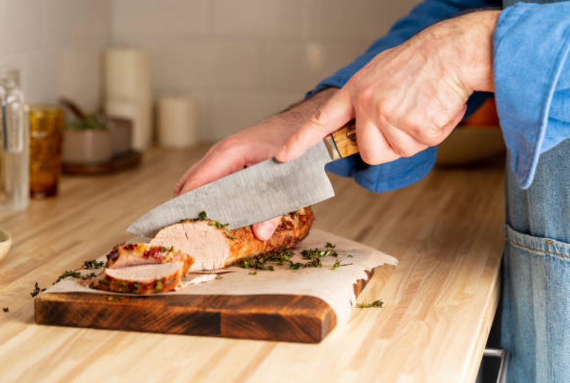 Image of Pro Chefly's Chef Stephen using Damascus VG-10 Steel